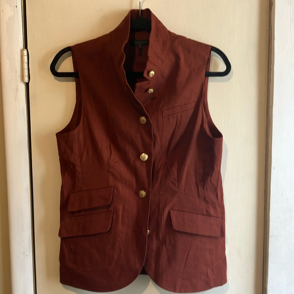 Rag and bone button up vest size 10